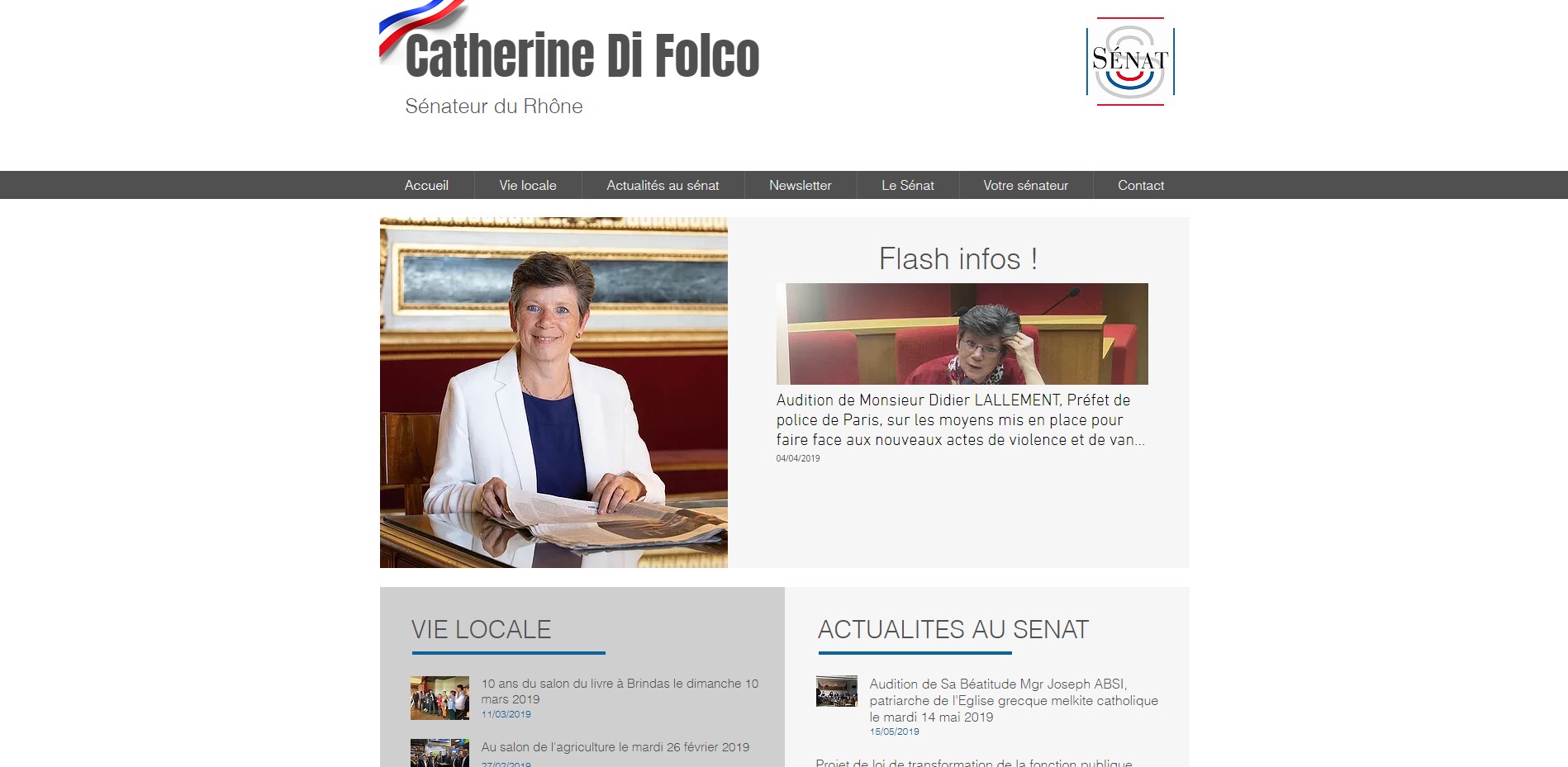 Réalisation RP2I (Romaric Pibolleau): Sénateur Catherine Di Folco - site sous Wix