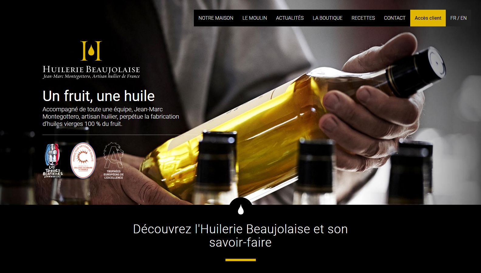 Réalisation RP2I (Romaric Pibolleau): Huilerie Beaujolaise - Site vitrine + ecommerce