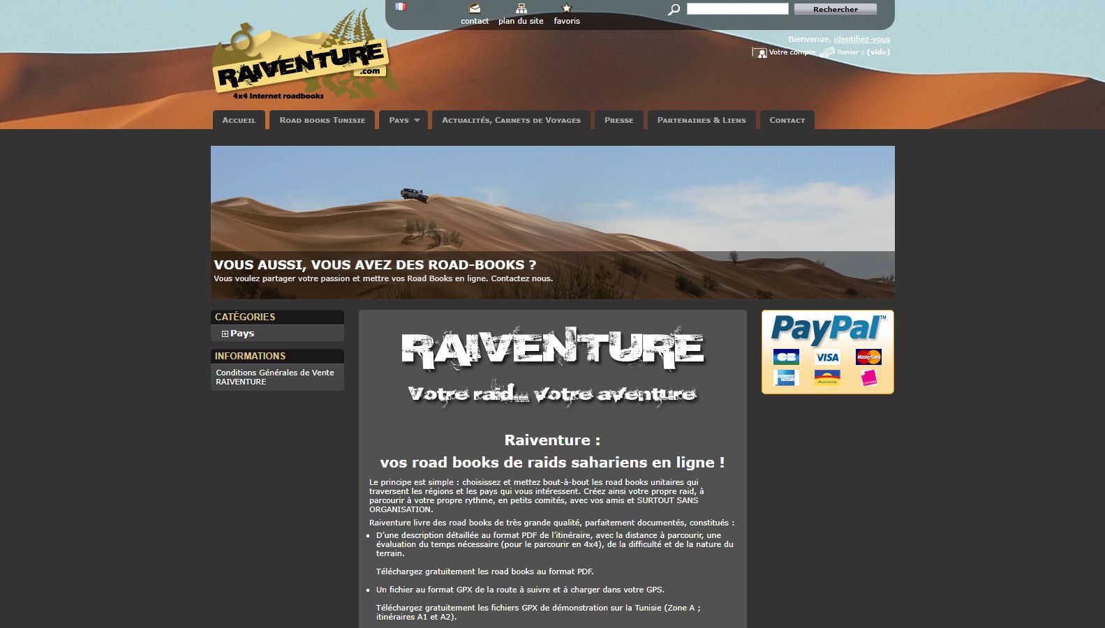 Réalisation RP2I (Romaric Pibolleau): Raiventure - Site web e-commerce sous Prestashop